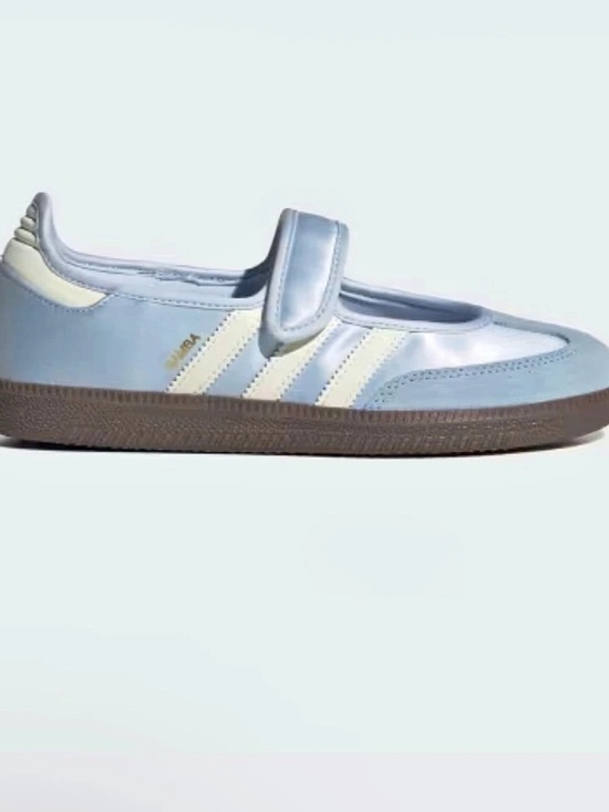 adidas Shoes - NWT adidas Samba Jane Mary Jane Sneakers Blue & White US 10
